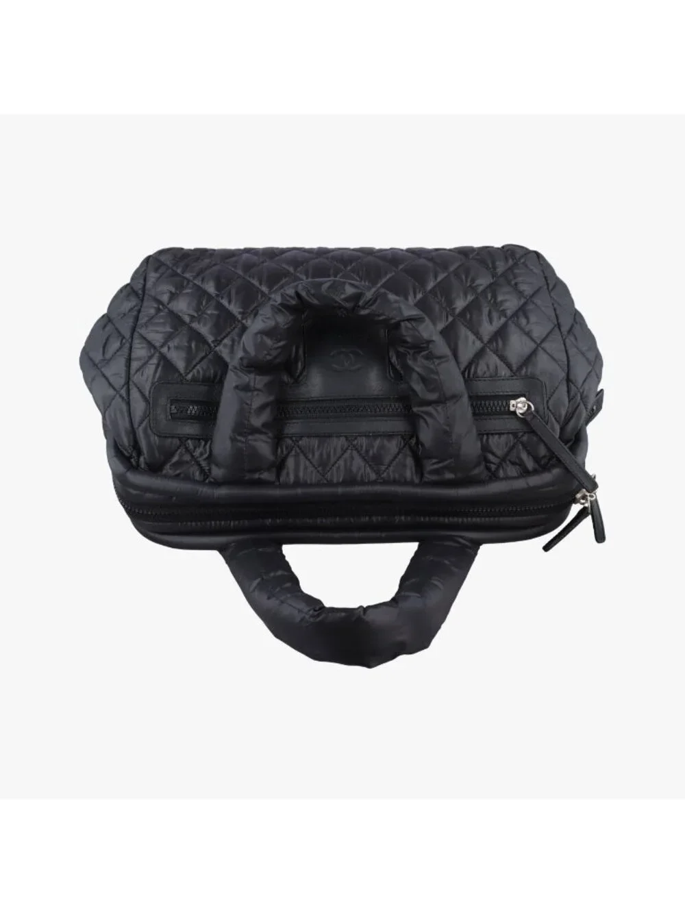 Chanel Coco Cocoon Quilted Black Nylon Leather Handbag